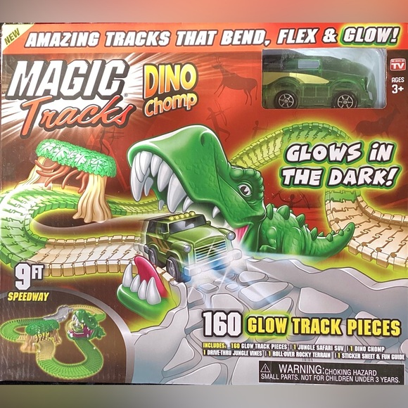 Magic Tracks Dino Chomp Glow Toy Set - Picture 1 of 10